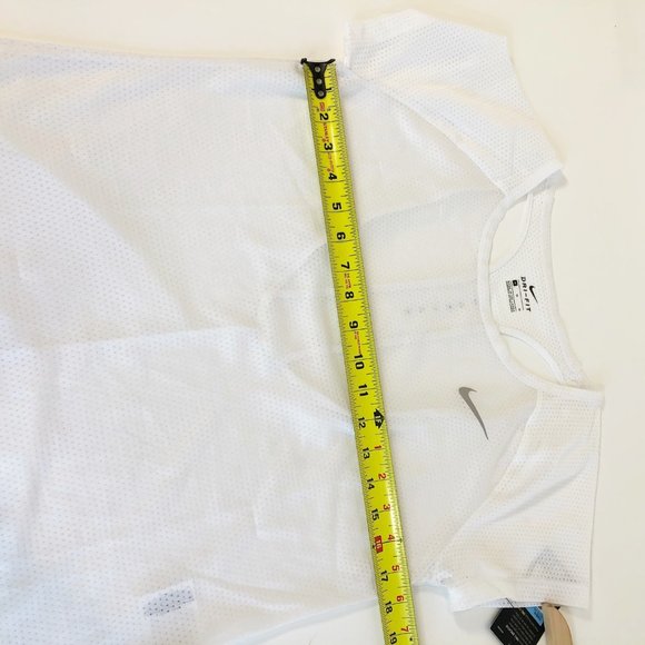 Nike White Running Open Racerback Breathe Top M - Picture 11 of 13